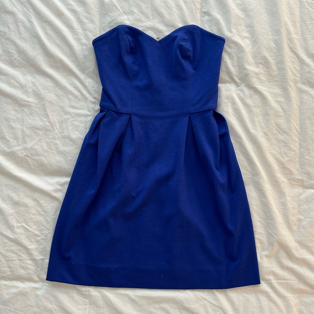 Amanda Uprichard Strapless Blue Dress